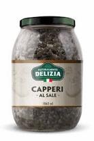 Capers In Salt Delizia Glass Jar 1062mL