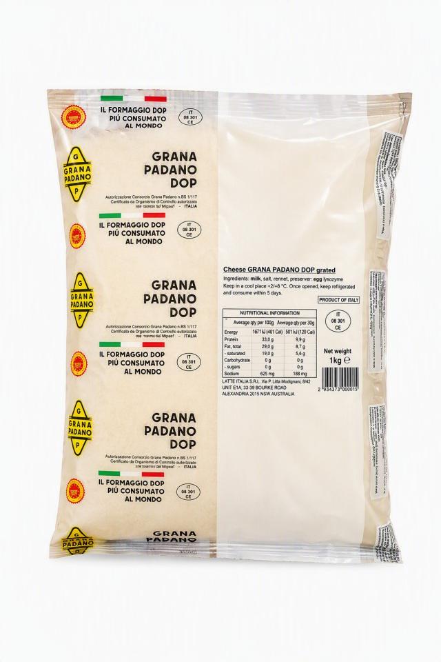 Grated Grana Padano 1kg Albiero