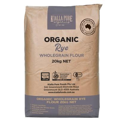 Organic Wholegrain Rye Flour Kialla 20Kg
