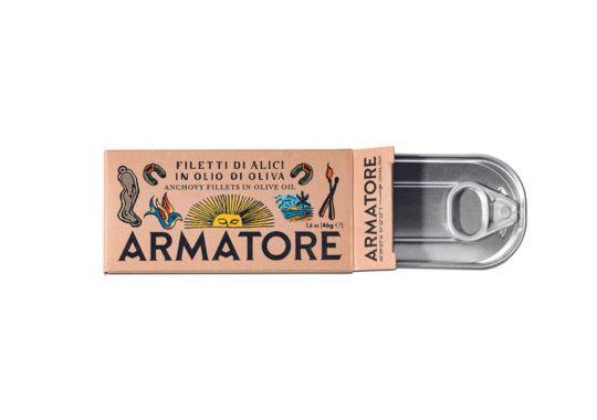 Anchovies Fillets In Olive Oil Armatore 45g Tin