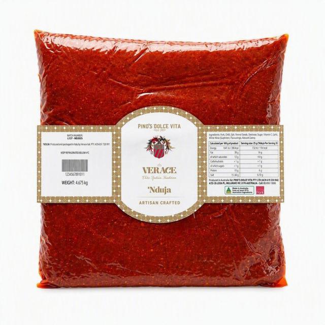Nduja Spreadable La Verace  +/- 1kg