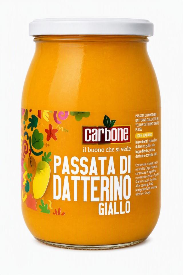 Yellow Datterino Tomato Passata Carbone 1kg