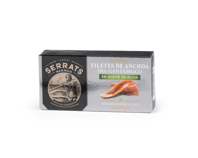 Cantabrian Anchovies In Olive Oil Serrats 50G Tin