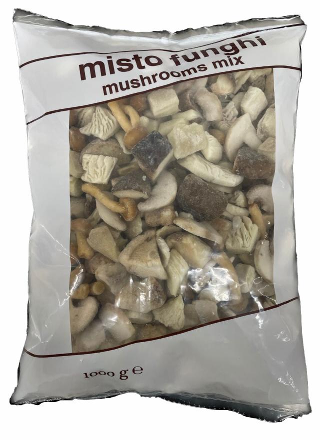 Frozen Mushroom Mix 10% Porcini 1Kg Bag